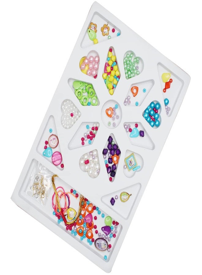GLAN Jewellery Making Kit with Fun and Colorful Beads for Girls, Craft Jewelry Making Necklace, Ring, Bracelet, and Earrings - Image 5